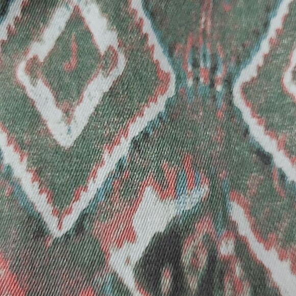 SOUTHWESTERN TWILL GREEN CORAL BUTTON FRONT JACKET JONES NEW YORK  M MEDIUM - Picture 8 of 15